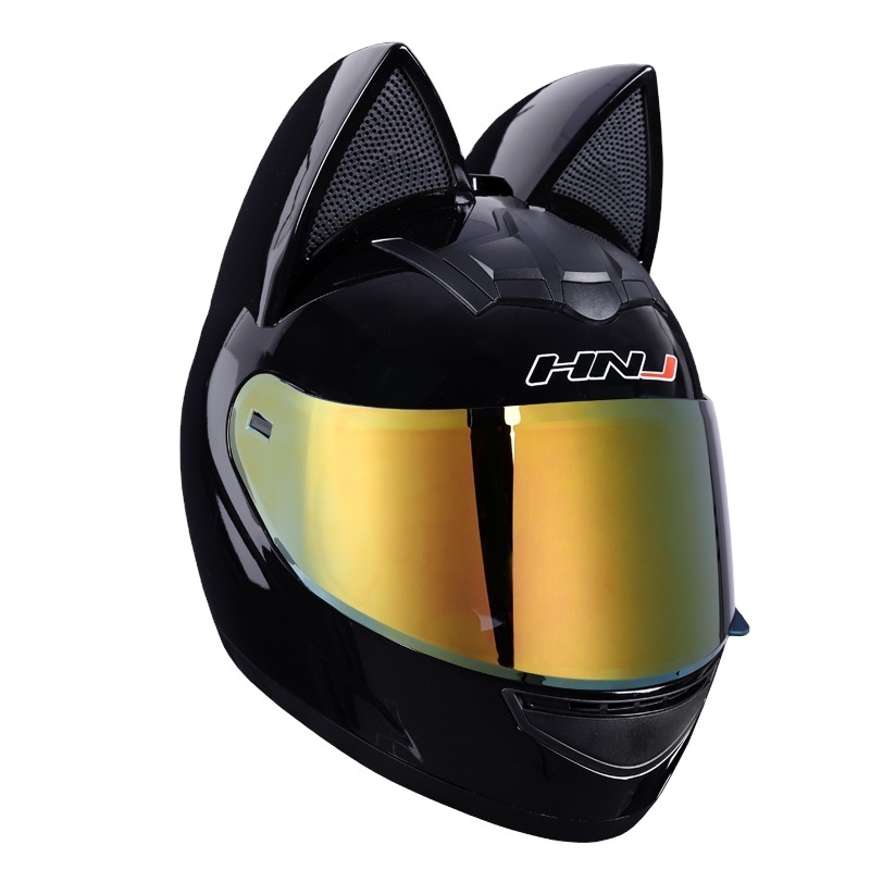 Factory price DOT Approved full face motorcycle helmet cat ears helmet