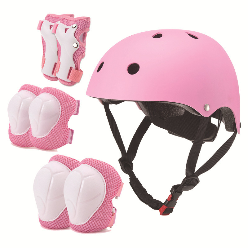 Factory price pads wrist guard kids bicycle helmet knee pads Roller Skating Helmets kid helmet set