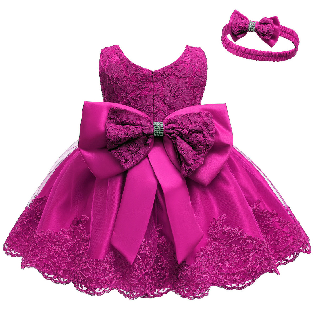 Free Sample LQ001 Plus Size Smocked Baby Dress Princess Gown Party Infant Toddler Christmas Dresses