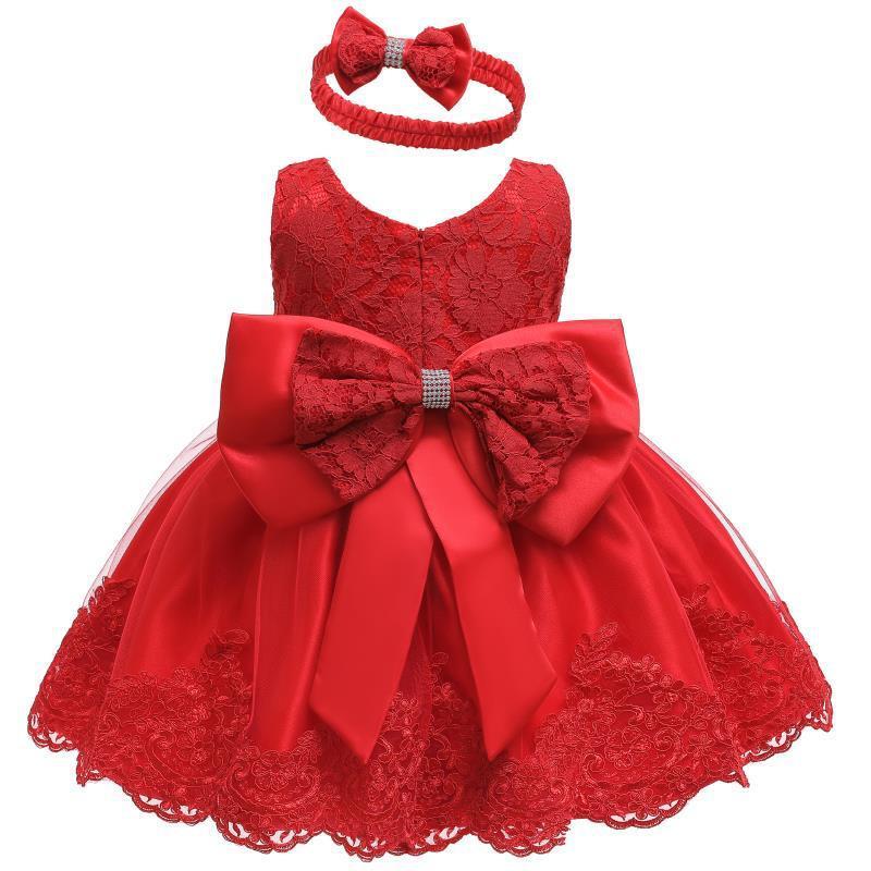 Free Sample LQ001 Plus Size Smocked Baby Dress Princess Gown Party Infant Toddler Christmas Dresses