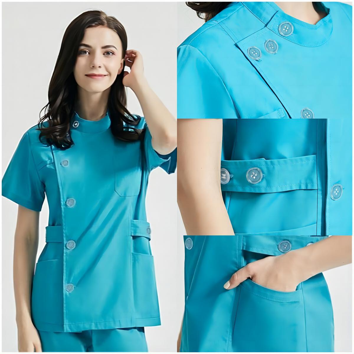 42005 First aid center Unisex Nursing Uniforms Matching shirt uniforms sets Bleach resistant scrubs