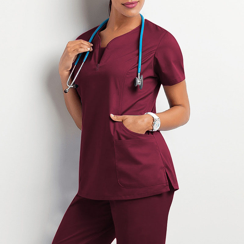 42028 Dental Surgeon's Surgical Suit Split Scrub Uniform Suit Suit Elastic Quick Drying Hospital Nurse Uniform Scrub Uniform