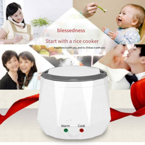 YD0903 New mini rice cooker for car 1.3L 2-3 people car rice cooker car electric lunch box heating dessert cup