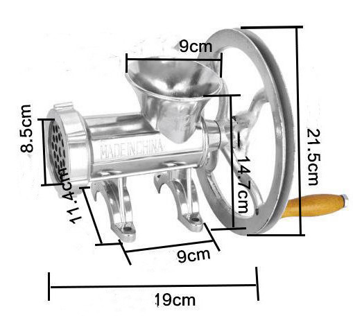 12# 22# 32# Manual Meat Grinder, Sausage Grinder, Seasoning Meat Grinder Sus304 Meat Grinder Machine Stainless Steel 1200 220