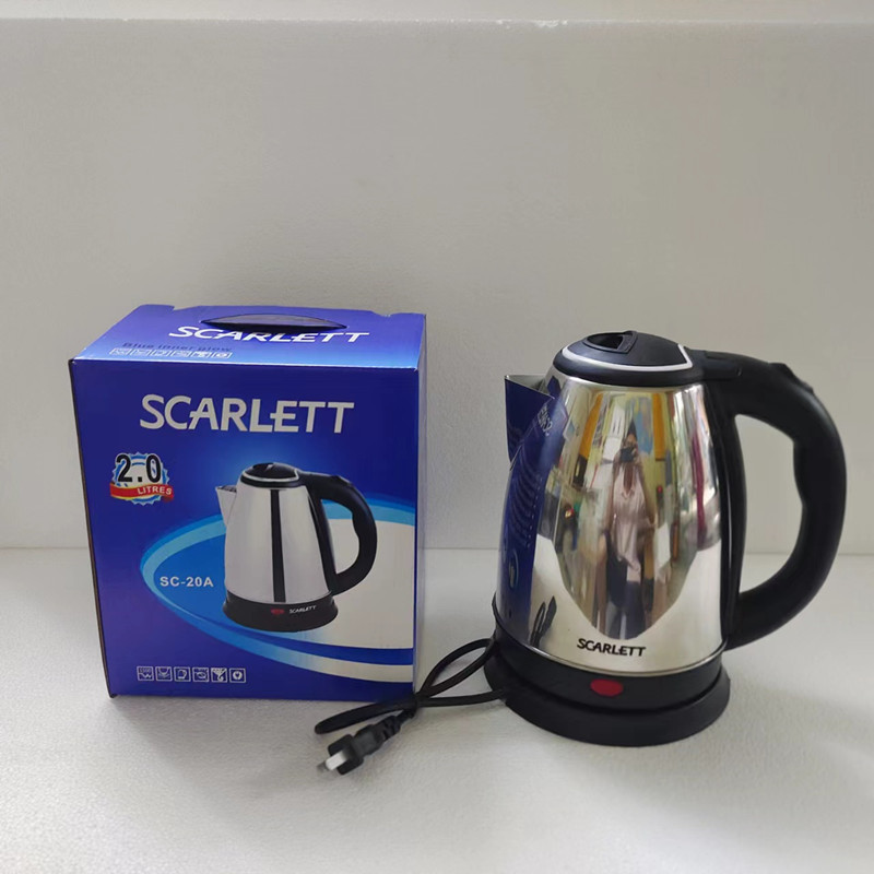 2L Factory hot selling customization stainless steel electric kettle 360 Degree cordless Electric Kettle