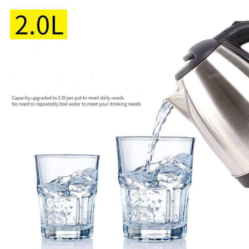 2L Factory hot selling customization stainless steel electric kettle 360 Degree cordless Electric Kettle