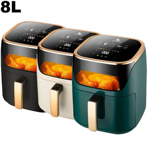 Custom 7L 8L 9L 10L visible pressure cooker air fryer stainless steel air fryer no teflon non toxic toaster oven air fryer combo