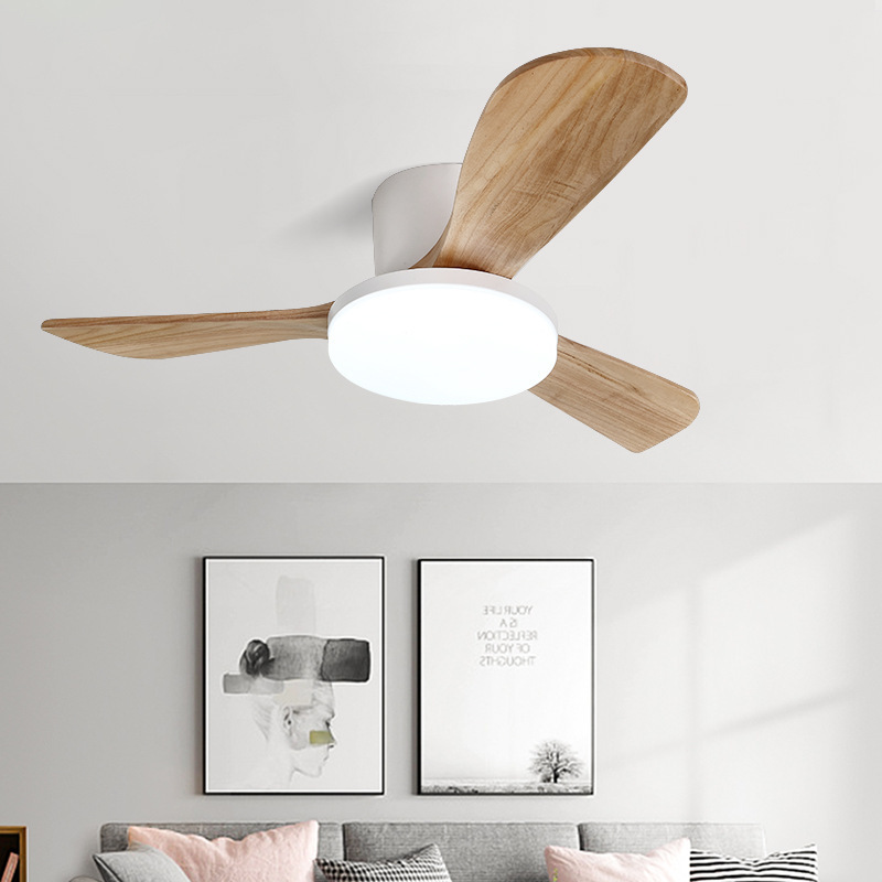 Ceiling mounted fan lamp in the dining room, simple modern variable frequency fan lamp in the bedroom ceiling fan chandelier