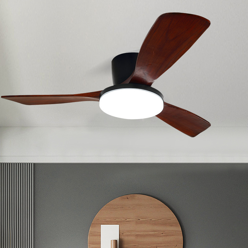 Ceiling mounted fan lamp in the dining room, simple modern variable frequency fan lamp in the bedroom ceiling fan chandelier