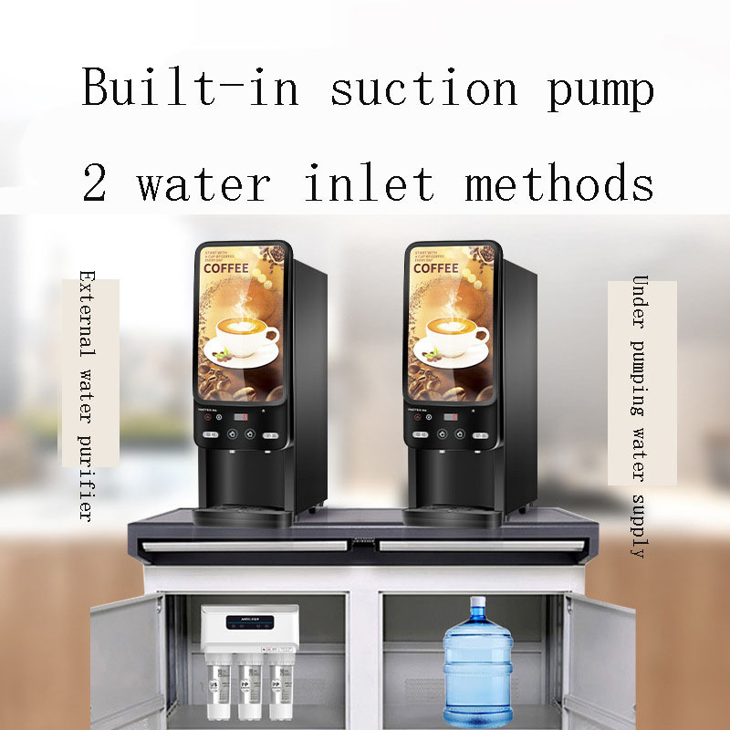 1L instant coffee powder making machine ice coffee vending machines automatic multi-function 4 in 1 coffee making machine