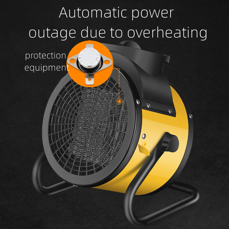 2024 Industrial high-power camping bathroom energy-saving fast heating fan battery powered portable heater