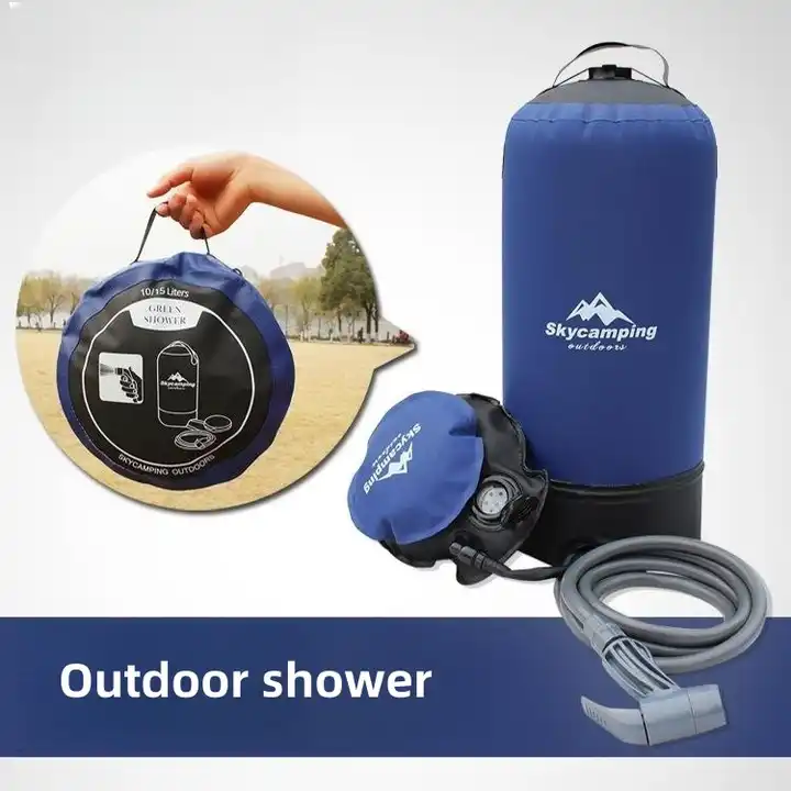 2024 Solar Outdoor Shower Bag Camping Folding solar powered hot water heater  portable shower tote bag