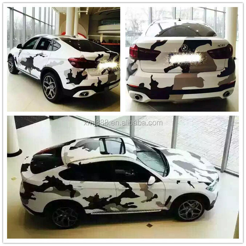 High Flexibility Car Wrap chrome Camouflage Vinyl Film 1.52*30m