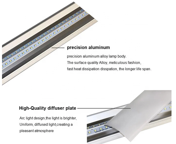 18W 36W Led batten light linear tube lighting fixture 100lm/w 85-265v