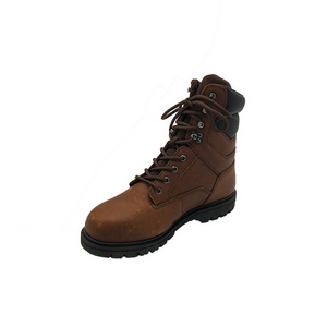 wholesale work boots Men genuine leather steel toe safety shoes with goodyear welted