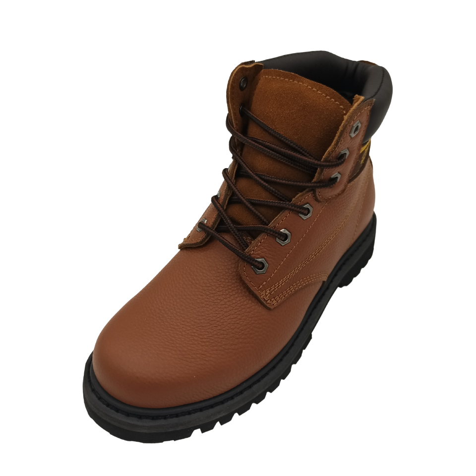 JDS Custom South Africa Anti Slip Rubber  Leather Tan Hiking Boot For Men