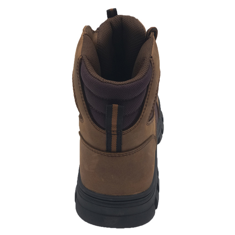 Wholesale Rubber men genuine leather winter Steel Toe ankle Climbing Hiking safety work boots