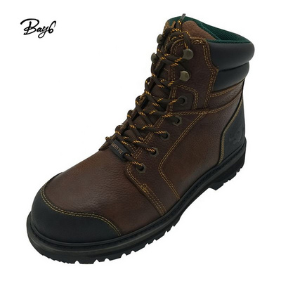 wholesale work boots men leather steel toe safety shoes with goodyear welted