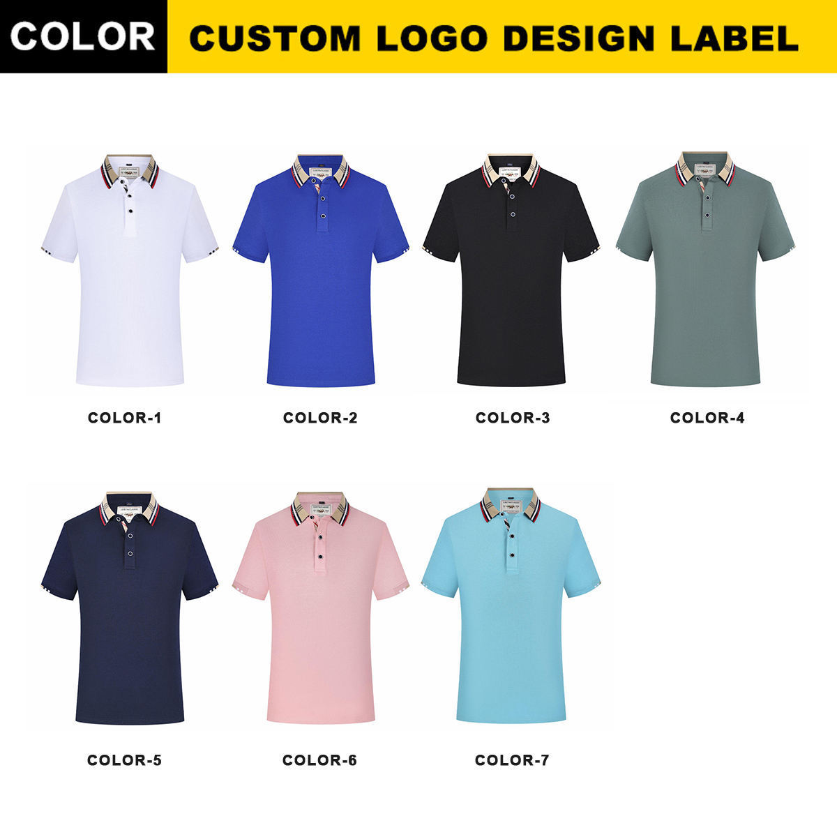 Low MOQ Custom Design Logo Brand Polo Shirt Short Sleeve Shirts For Men's Terylene Cotton Fit Man Golf Men's T-Shirts Clothing