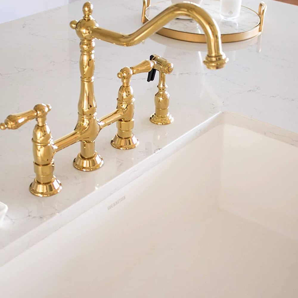 European Retro Style Economic Faucet Bronze Painting Bright Kitchen Sink Faucet Basin Single Cold Faucet One Handle Sink Mixer