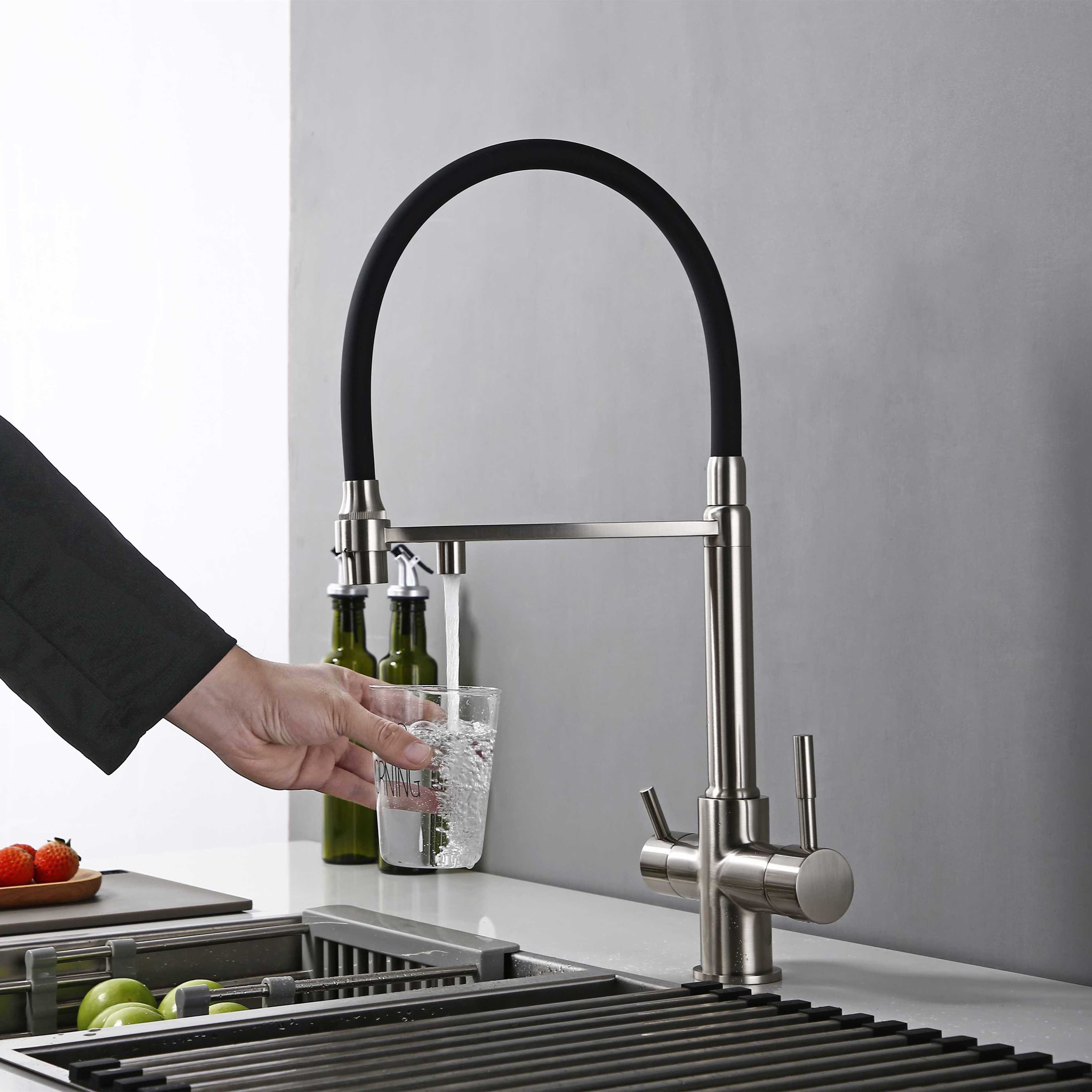 3 way 1 4 way tech pull out kitchen faucet