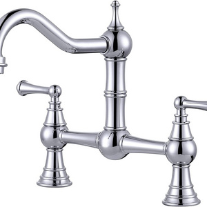 bridge kitchen faucet two double handle