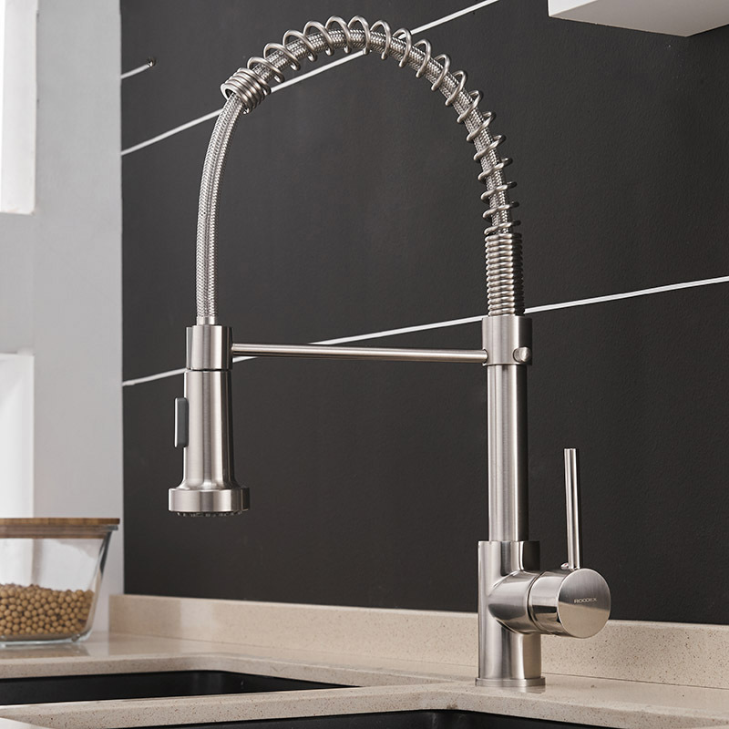 pull out pull down kitchen faucet on sale spray with a flexible hose