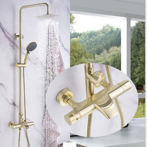 toilet shower faucet brushed copper gold set bathroom panels sense upc shower faucet cartridge