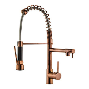 Flexible Pull-out 304 Kitchen Gooseneck Sink Faucet Taps Kichen Faucet Single Handle Pull Out Spray,metered Faucets Rose Gold