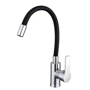 Rubber Attachment Kitchen Faucet Hose Kichen Faucet Single Handle Hot Cold Water Single Hole Metered Faucets Grey Sink Silicon