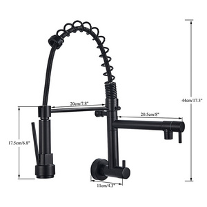 Wall Mounted Kitchen and Laundry Faucets Sink for Restaurant Kichen Faucet Single Handle Hot Cold Water Single Hole Modern