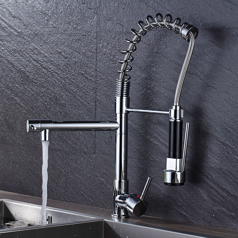 led light kitchen sink faucet pull down