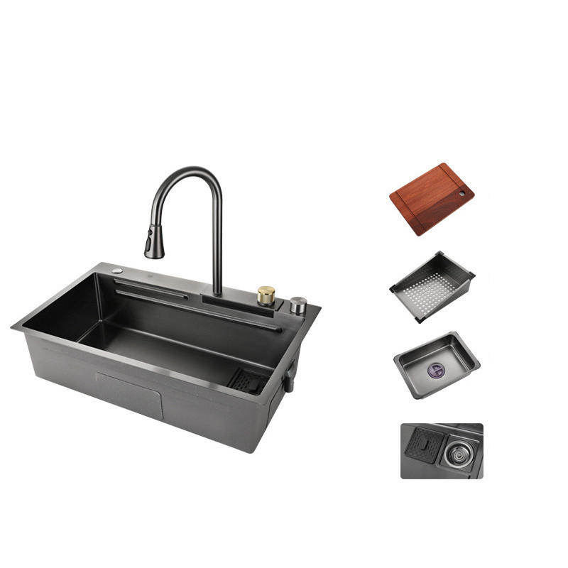 draining single bowl undermount bowl stainless steel kitchen sink without faucet