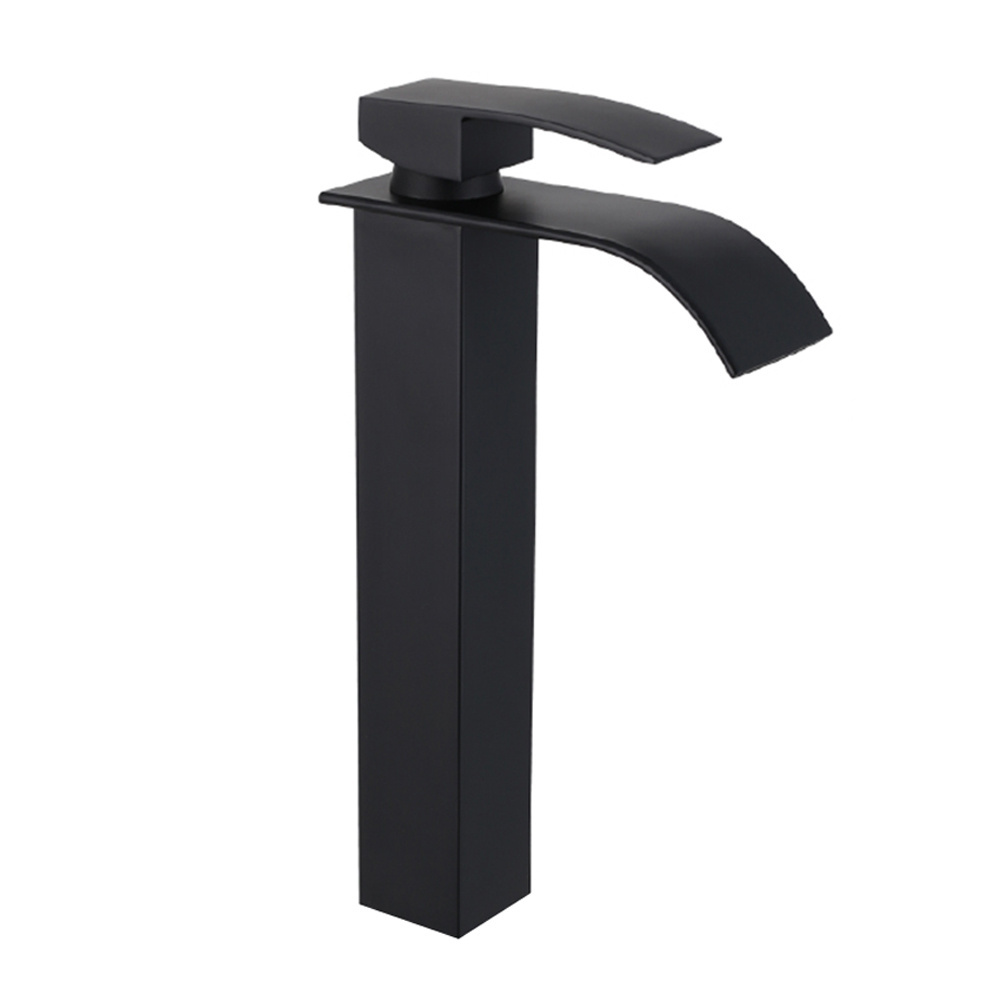 upc faucet high mounted designer bathroom brass black basin faucet for basin