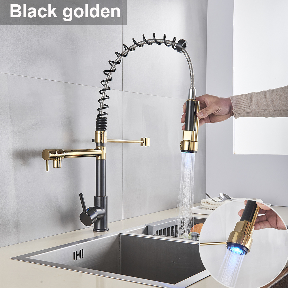 led light kitchen sink faucet pull down