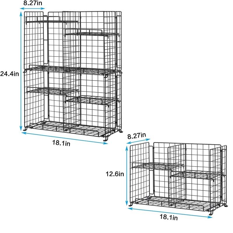 FREE SAMPLE Kitchen Pantry 4 Tier Countertop Cabinet Spice Rack with Adjustable Metal Storage Basket Stackable Wire Shelf