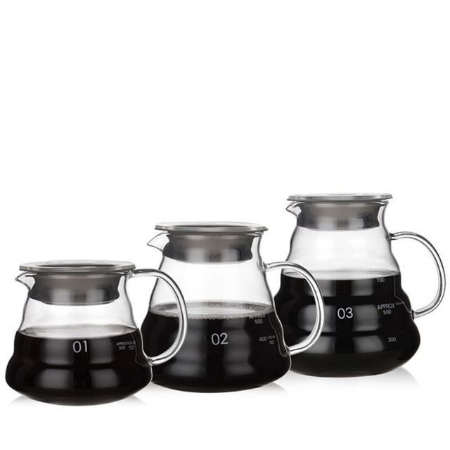 Carafe Pour Over Coffee Maker Heat-resistant Borosilicate Glass Cloud Coffee Pot Coffee Tea Sets