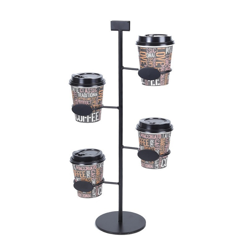 FREE SAMPLE Iron Art Cup shaped display stand Metal storage rack Coffee and milk tea shop cup display Cup storage rack