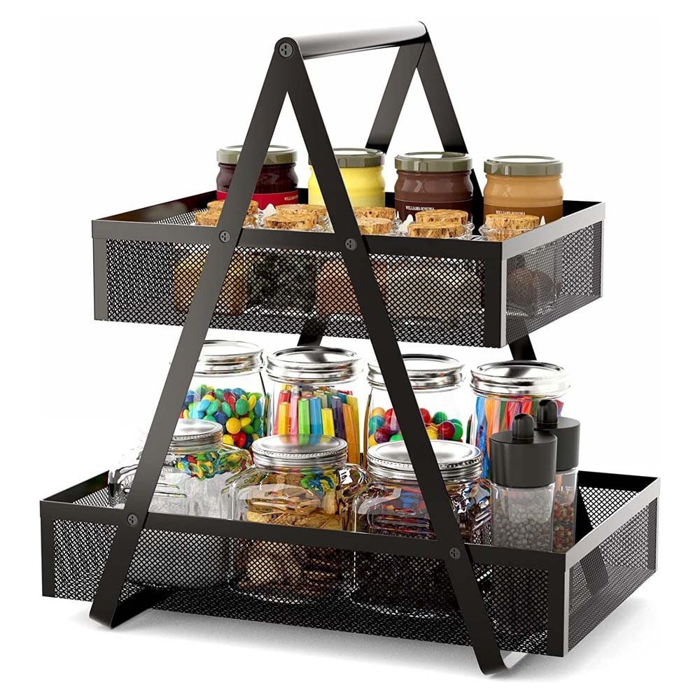 FREE SAMPLE Metal Kitchen Countertop Organizer Small Coffee Station Organize for Home Picnic Office Snack Organizer Shelf