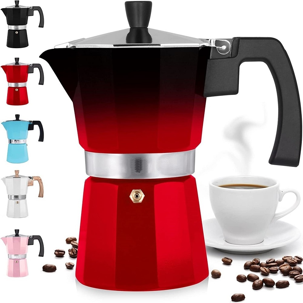 FREE SAMPLE Classic Stove top Espresso Maker for Flavored Strong Classic Italian Style Easy to Operate Quick Cleanup Pot