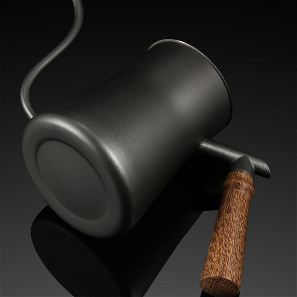 FREE SAMPLE Drip Kettle Wooden Handle Pour Over Coffee Pot Swan Long Neck Stainless Steel Thin Mouth Gooseneck Kettle