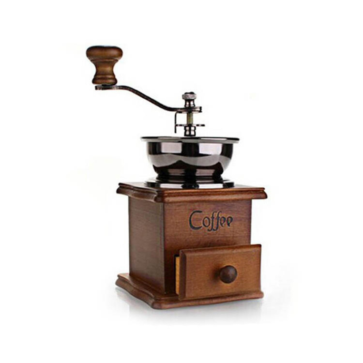 High Quality Classic Wooden Coffee Grinder Espresso Manual Coffee Bean Grinder