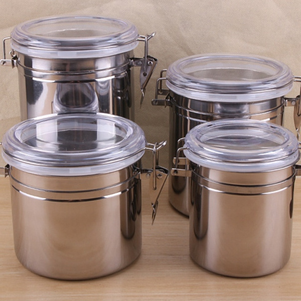 Wholesale stainless steel sealed cans waterproof candy pot coffee cans dried fruit cans milk tea shop supplies