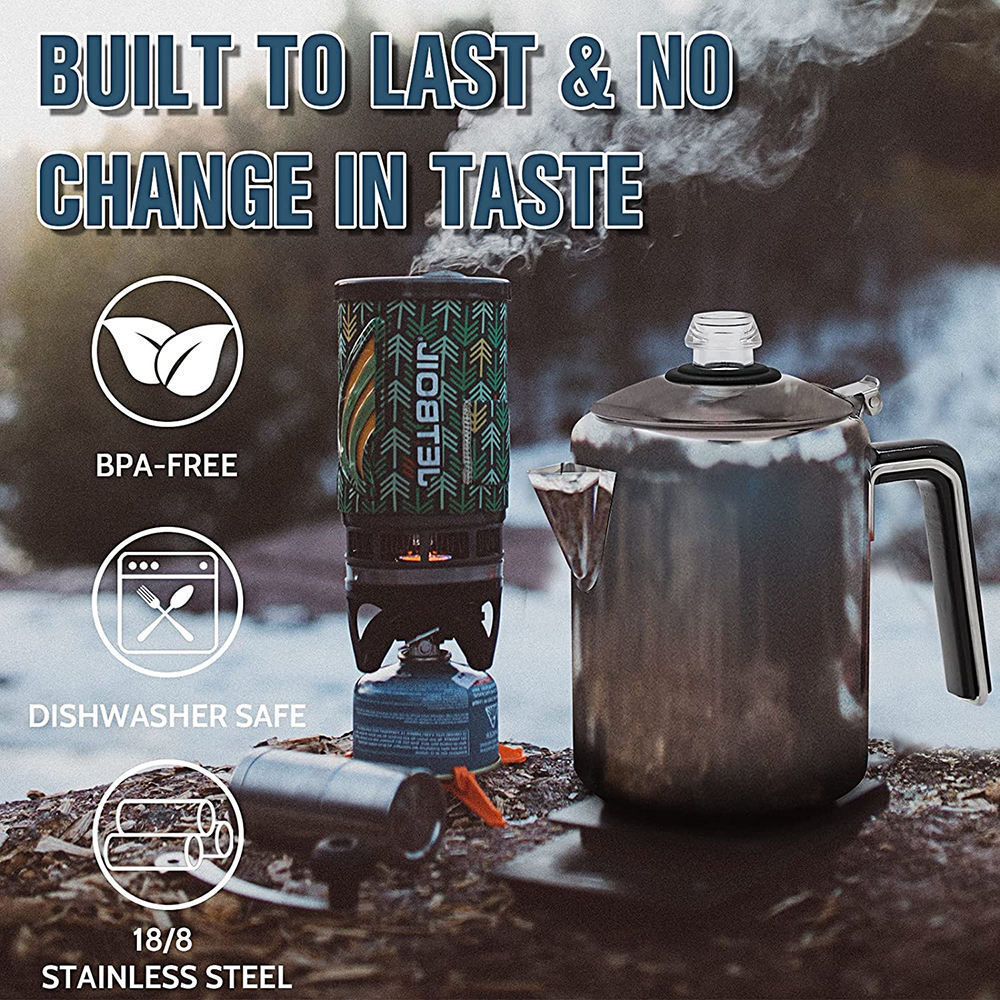 FREE SAMPLE camping coffee pot Stainless Steel Coffee Percolator Outdoors Percolator Coffee Pot