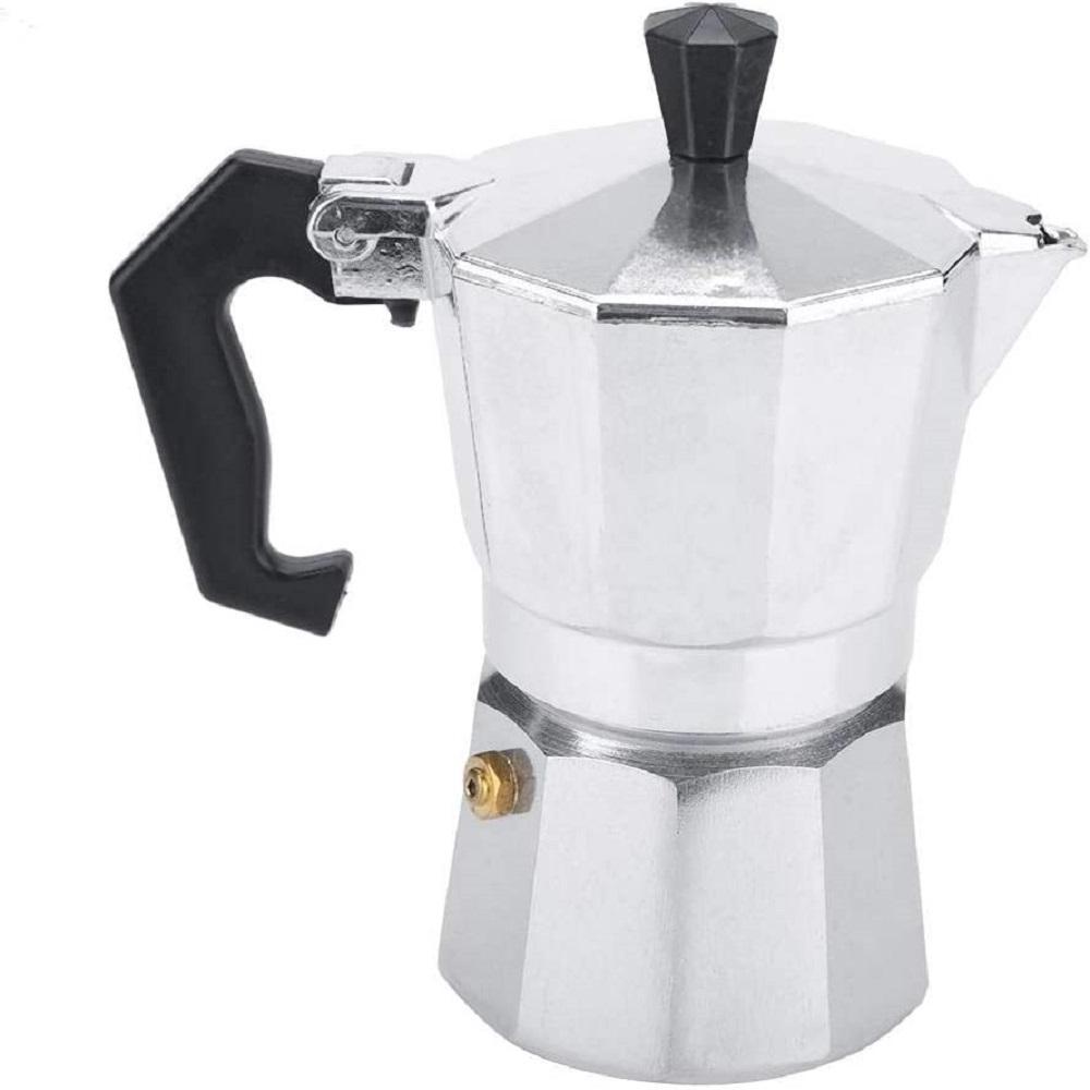 Custom Logo OEM ODM 3 6 9 12 cups Espresso Maker Italian Coffee Machine Maker Stainless Steel Moka Pot with Handle