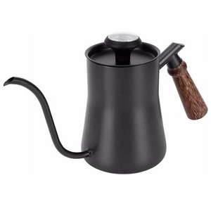 FREE SAMPLE Drip Kettle Wooden Handle Pour Over Coffee Pot Swan Long Neck Stainless Steel Thin Mouth Gooseneck Kettle