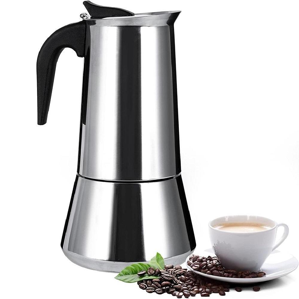 Hot Sale Stainless Steel Stove top Mocha Pot Espresso Maker Percolator Portable Italian Cuban Coffee Machine Gas Electric