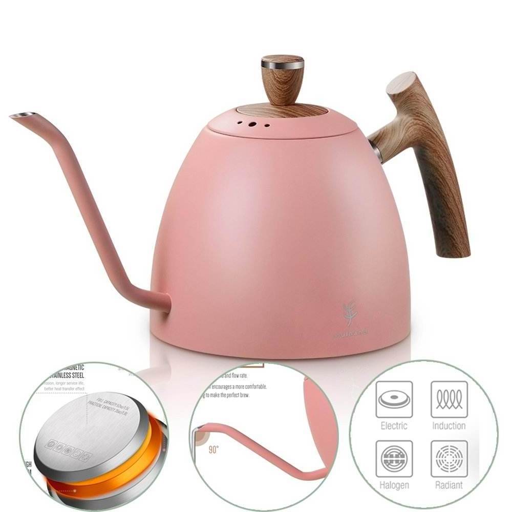 Professional Coffee Kettle Pour Over Coffee Tea Pot Kettle Drip Kettle Gooseneck Stainless Teapot with Thermometer