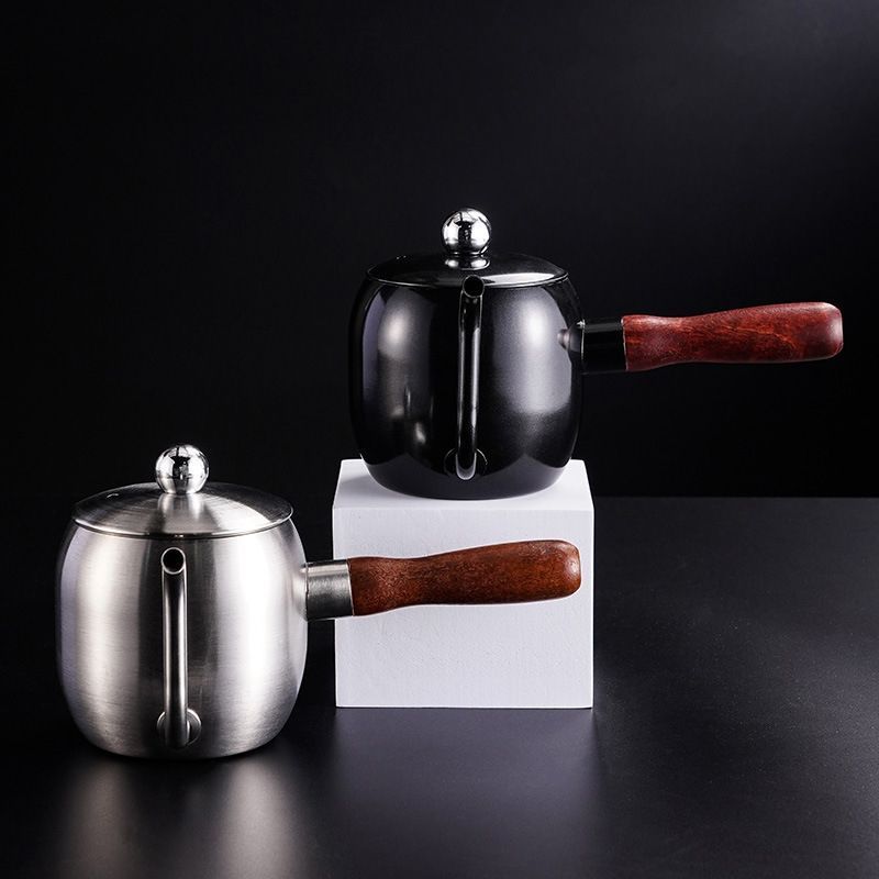 FREE SAMPLE Pour Over Coffee Kettle with Wooden Handle Stovetop Turkish Coffee Pot Hand Brew Drip Coffee Maker Tea Pot