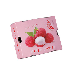 Custom fruit gift box with handle dry fruit packaging box double corrugated cardboard boxes